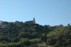 Cargese: Churches in the town overlooking the harbour